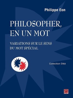 cover image of Philosopher, en un mot.